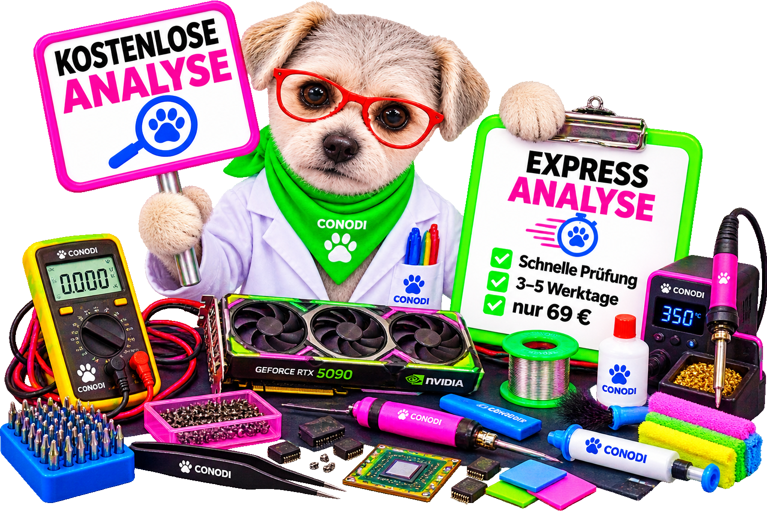 02 Analyse Clean Grafikkarten Reparatur Wien – kostenlose Analyse und Expressanalyse