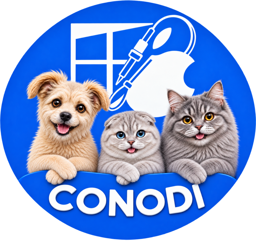 CONODI mit den drei Logo-Tieren