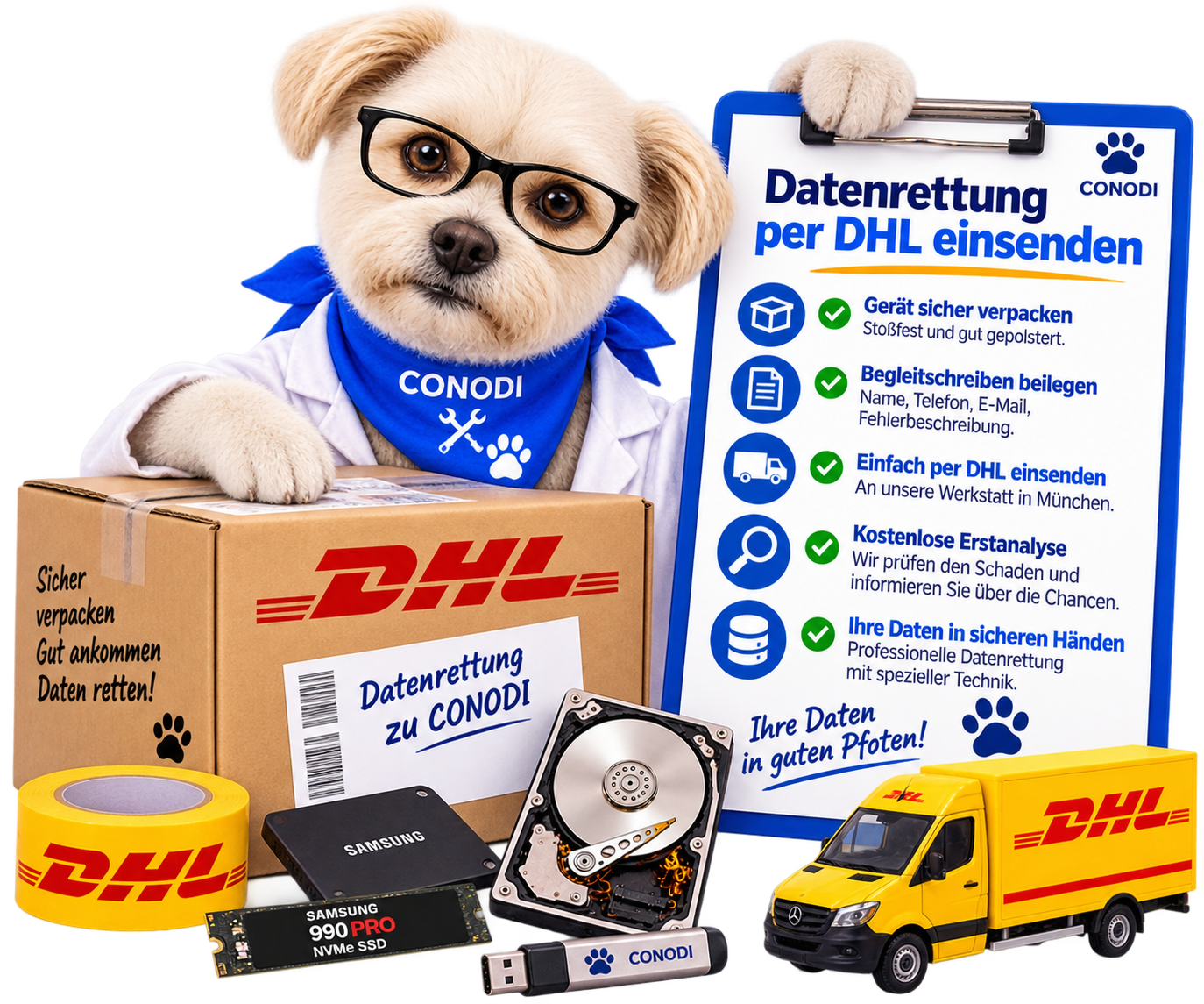 Datenrettung Per DHL Einsenden