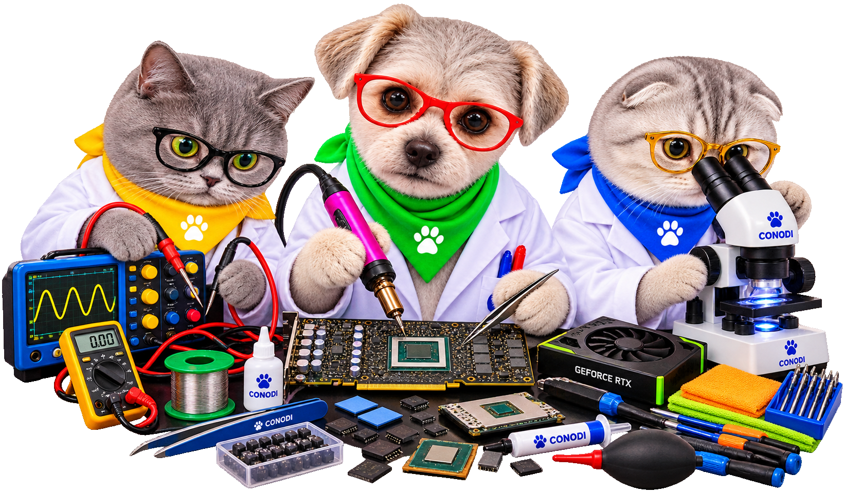 Hauptbild Grafikkarten Reparatur Absolut Freigestellt Grafikkarten Reparatur Wien – professionelle GPU Chip-Level Reparatur